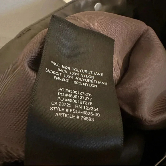 Size 00 Aritzia Wilfred Faux Leather Modern Cargo Pockets Ankle Grey Pan… - Picture 11 of 11